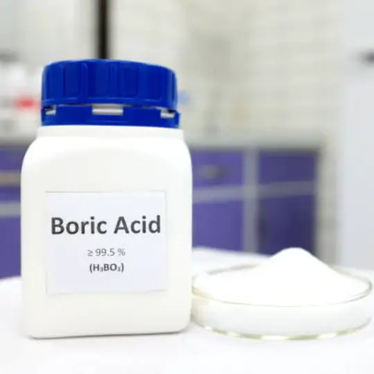 boric acid on a table