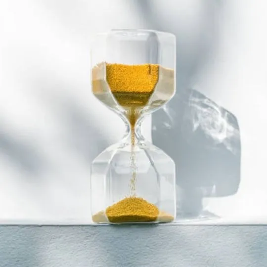 plastic hourglass